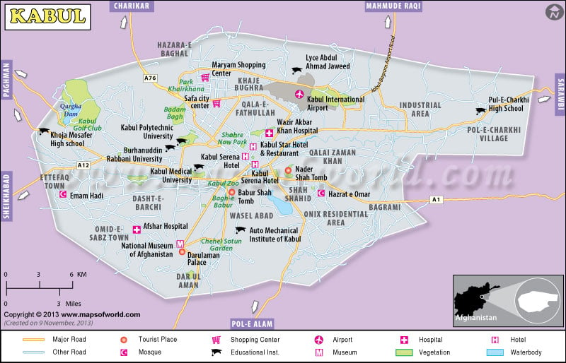 Kabul Map | Maps
