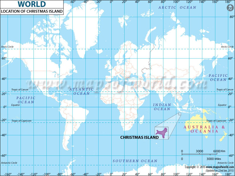 Where is Christmas Island Located in World Map