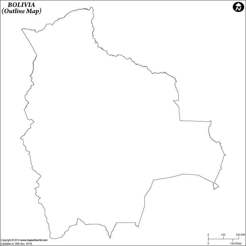 Outline Map of Bolivia. Disclaimer : All efforts have been made to make this 