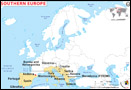 Map of Southern Europe Map of Southern Europe