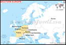 Map of Western Europe Map of Western Europe