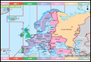 Europe Time Zone Map Europe Time Zone Map