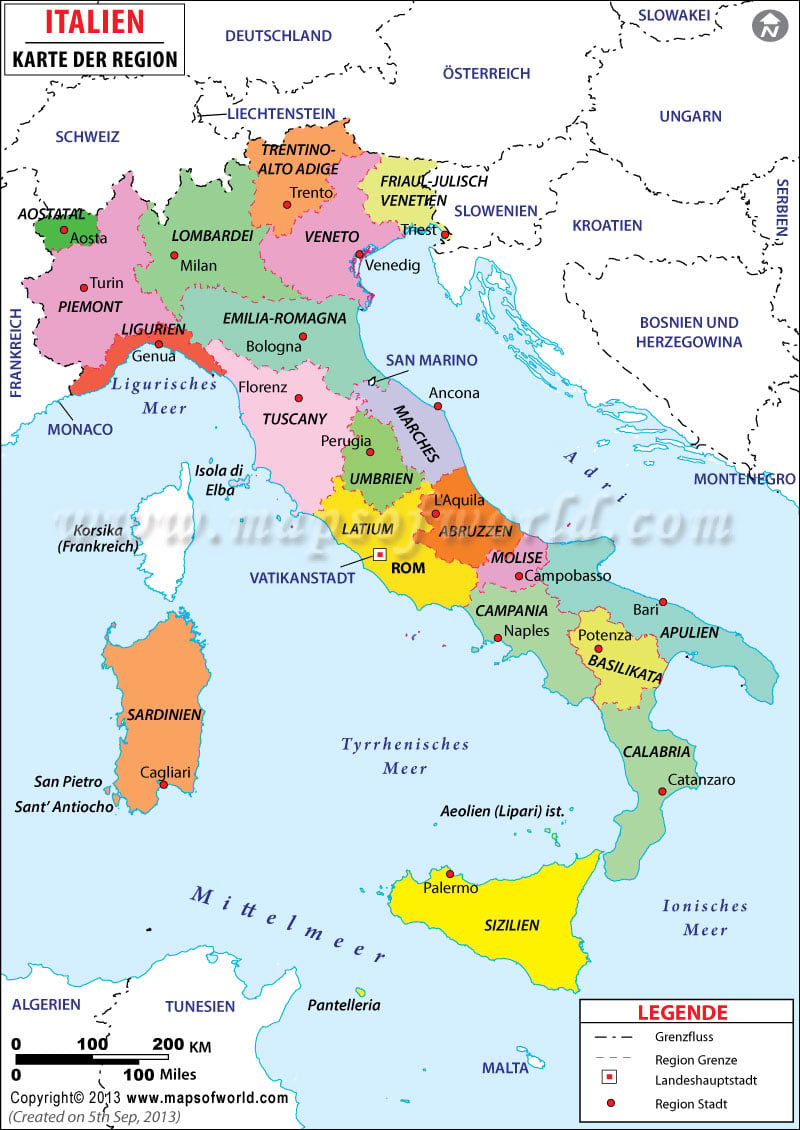 Italien Karte |Landkarte Italien