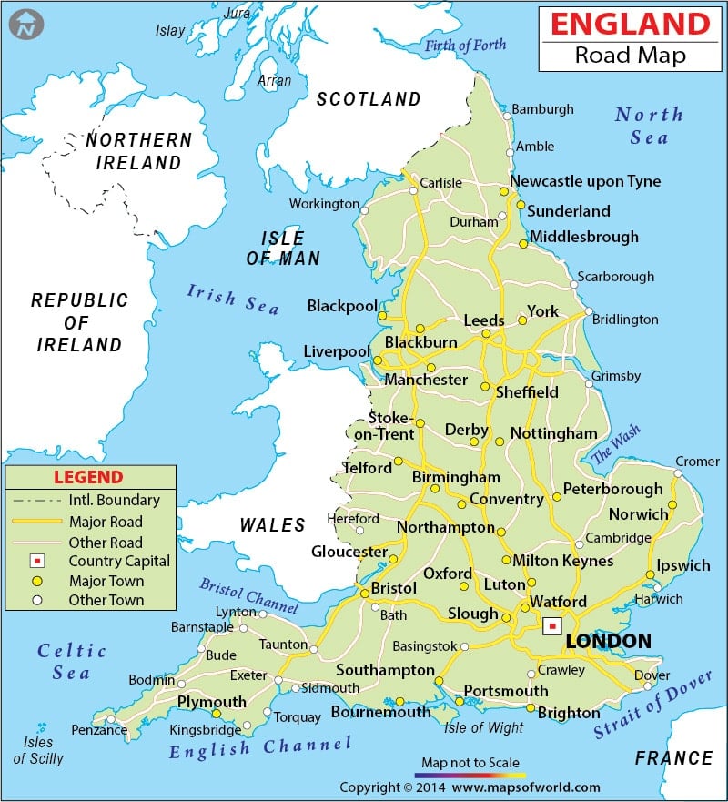 England In Map
