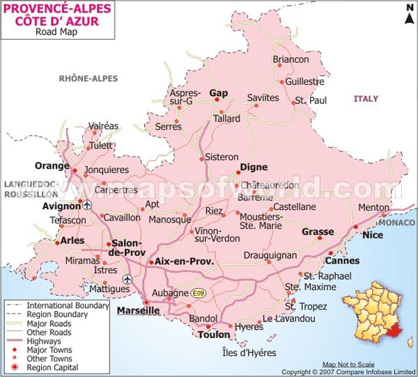 map of provence france
