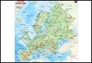 Physical Map of Europe Physical Map of Europe
