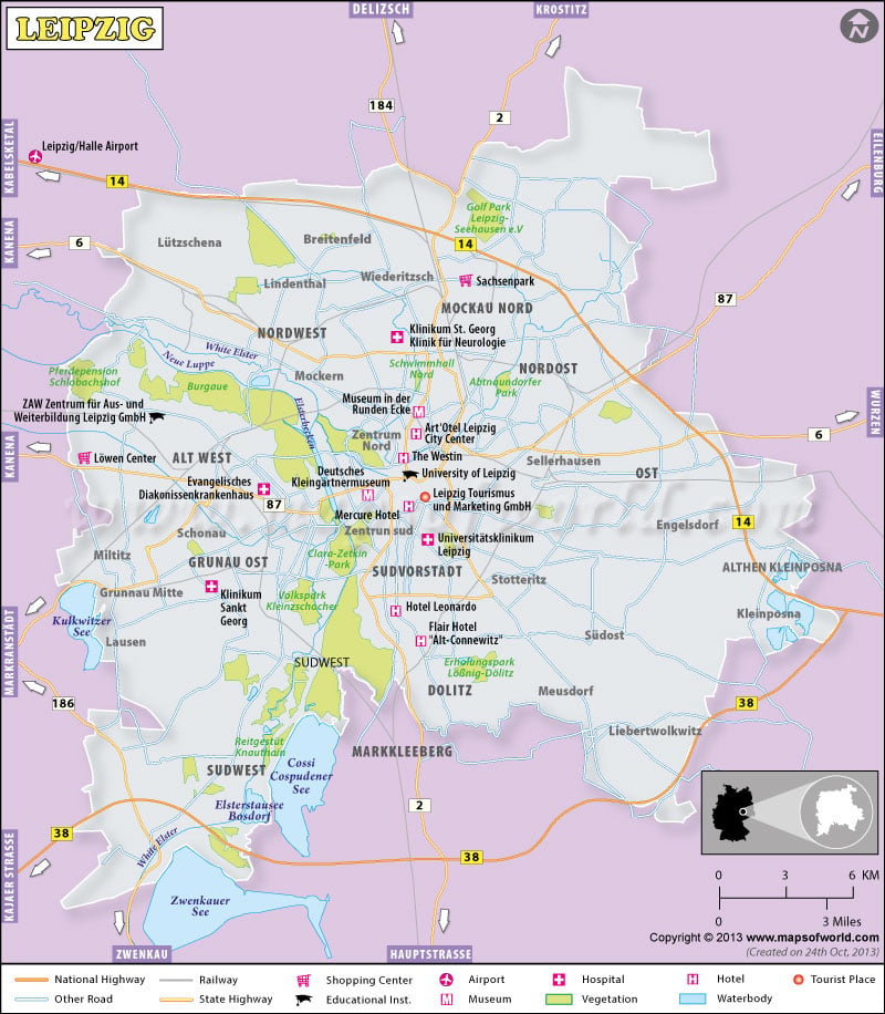 Leipzig Map | City Map of Leipzig, Germany