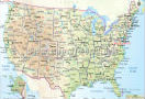 USA Major Cities Digital Map