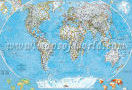 World Classic Wall Map, large, laminated 