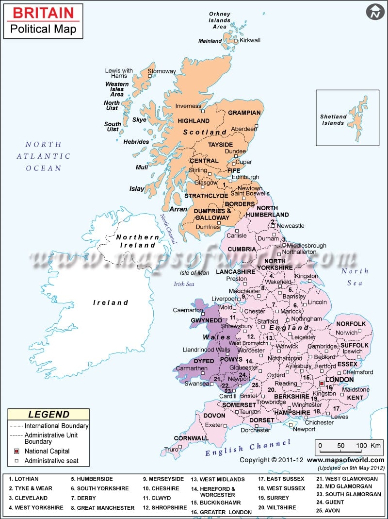 Britain Political Map