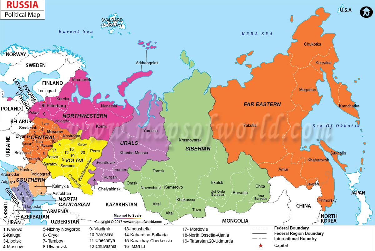 Russia to austraila maps