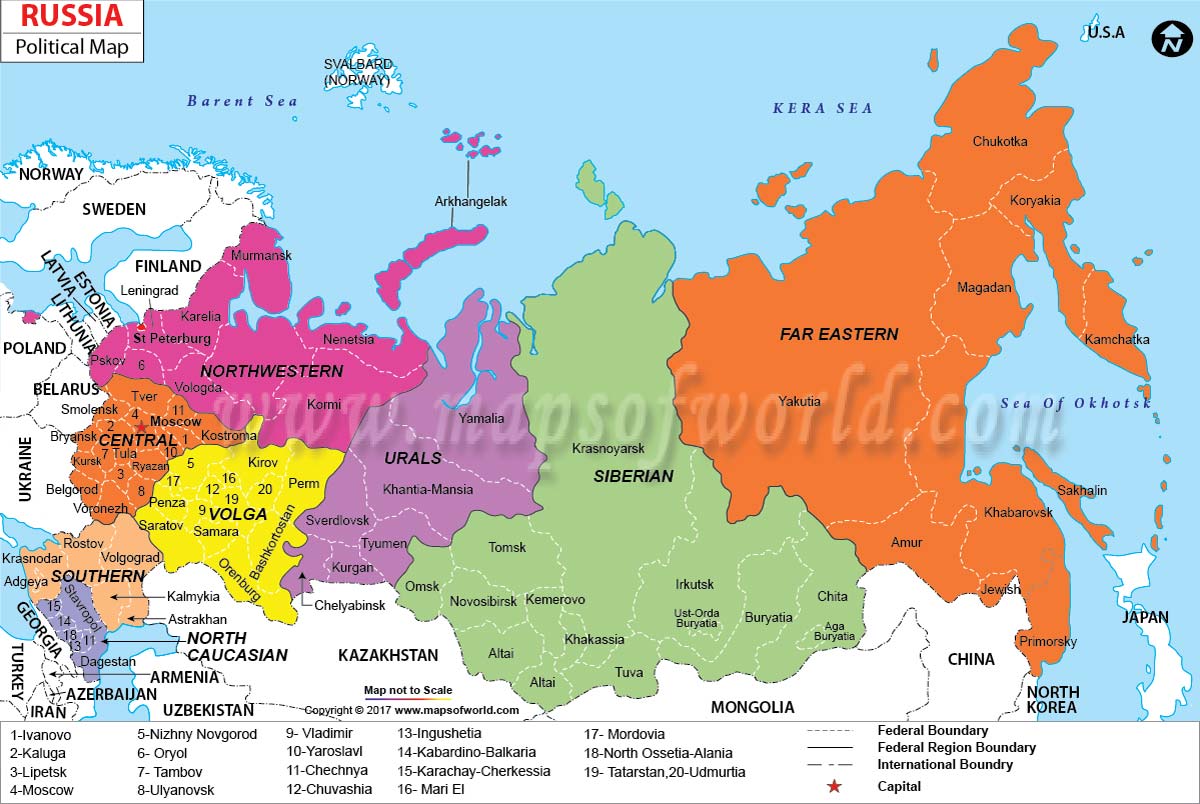 Russia Political Map