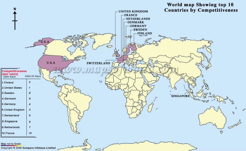 world map with countries outlined. [Clickable Map] World map