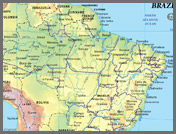 Brazil Physical Map