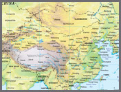 China Physical Map