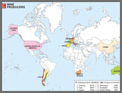 Wine Producer countries Map