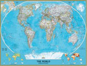 World Classic Wall Map, laminated