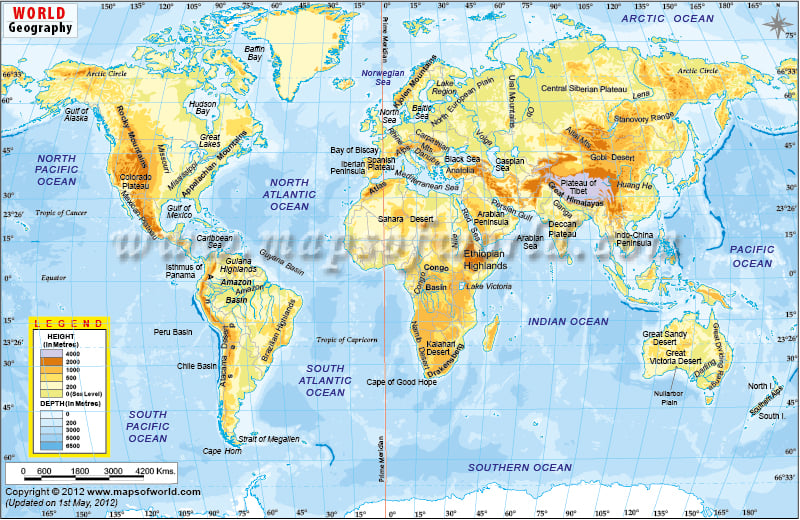 deserts of world map. World Geography Map