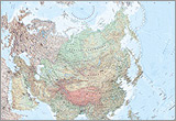 Asia Physical Wall Map