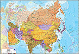 Asia Political Wall Map