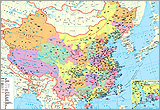 China Political Wall Map