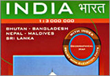 India Folded Map