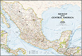 Mexico & Central America Wall Map, Laminated