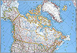North America Political Wall Map