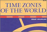 World Time Zone Folded Map
