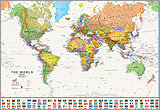 World Wall Map(white ocean)
