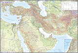 Middle East Physical Wall Map