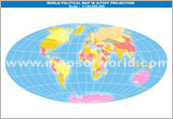 World Political Map Without Text in Aitoff Projection