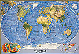 World Ocean Floor Wall Map