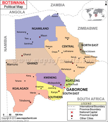 Botswana Map