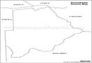 Botswana Outline Map
