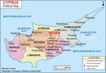 Cyprus Political Map