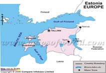 Estonia Rivers Map 