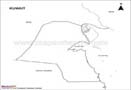 Kuwait Outline Map 