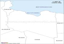 Libya Outline Map