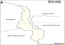 Malawi Outline Map