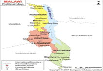 Malawi Political Map