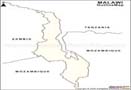Malawi Outline Map