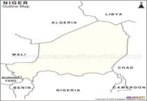 Outline Map of Niger 
