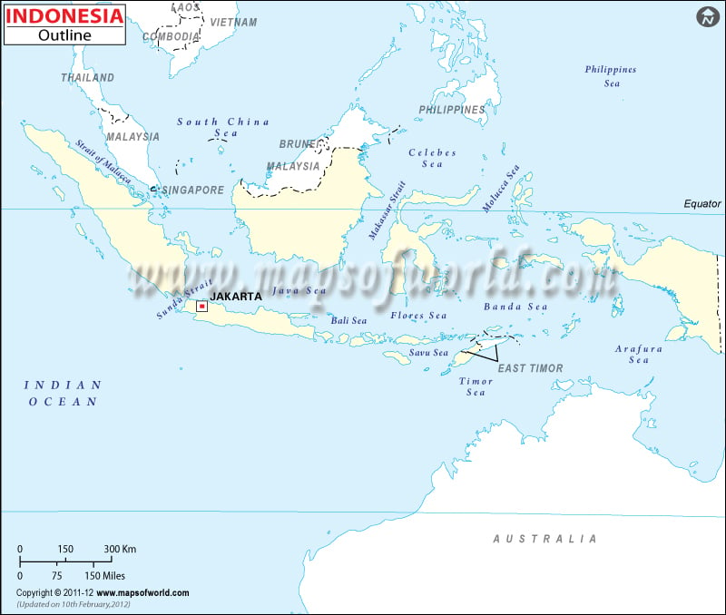 Indonesia Outline Map