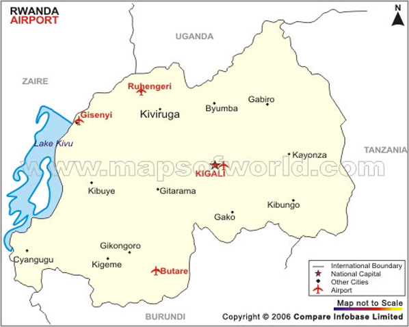 Airport Map of Rwanda
