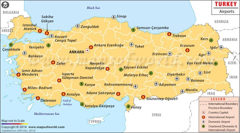 Airports in east turkey