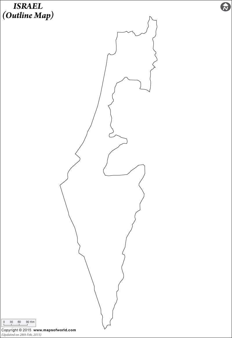 Israel Outline Map