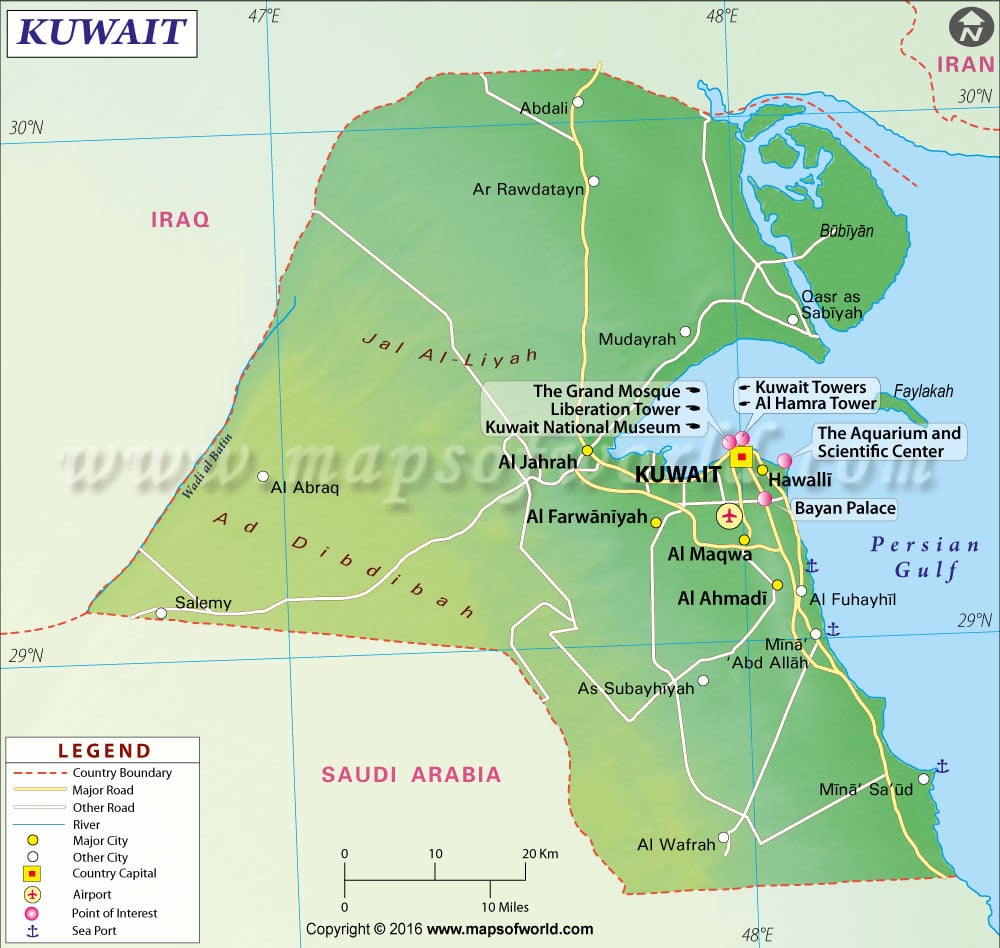 map of russia and surrounding countries. map of kuwait and surrounding