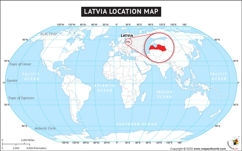 Where is Latvia | Location Map Of Latvia