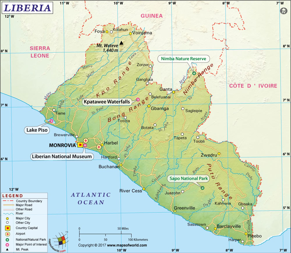 خرائط واعلام ليبيريا 2012 -Maps and flags of Liberia 2012